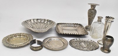 Lot 1116 - An 800 grade silver topped etched glass...