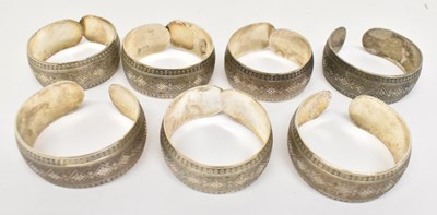 Lot 1155 - A group of seven 925 hallmarked silver pinch...