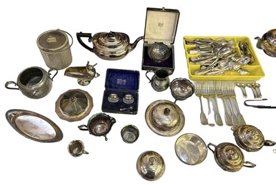 Lot 1099 - A large quantity of silver plated items...