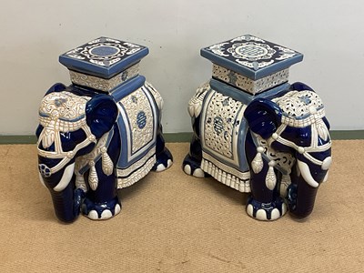 Lot 282 - A pair of decorative ceramic pot stands in the...