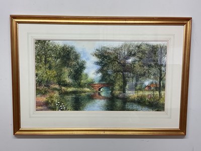 Lot 414 - TERRY HARRISON; watercolour, 'Barley Mow Farm,...