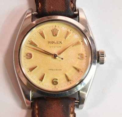 Lot 645 - ROLEX; a circa 1959 Oyster stainless steel...