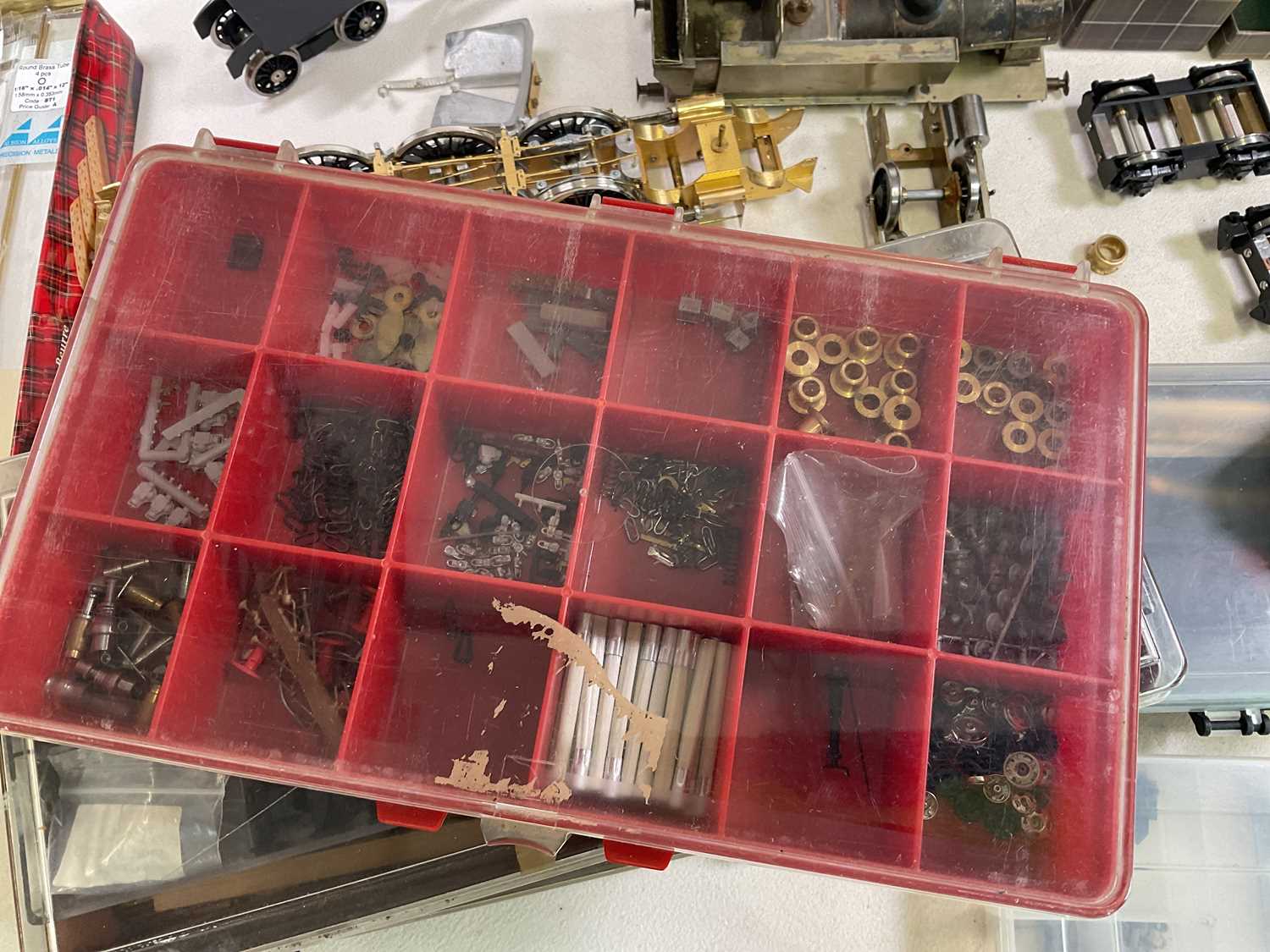 Lot 140 A model train makers tool set and spares,
