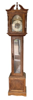 Lot 113 - A modern Emperor oak cased longcase clock,...