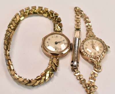 Lot 655 - A lady's 9ct yellow gold vintage wristwatch,...