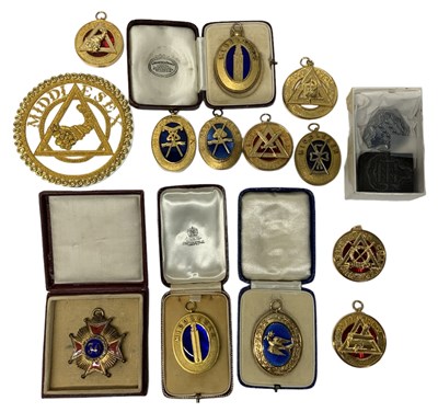 Lot 380 - MASONIC INTEREST; a group of twelve Masonic...