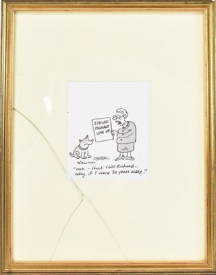 Lot 201 - NICK NEWMAN; pen and ink drawing, 'Ooh - that...