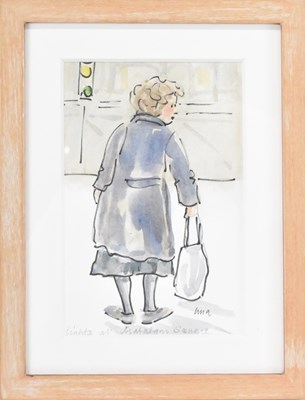 Lot 156 - UNA STUBBS; watercolour, 'Lights at Trafalgar...