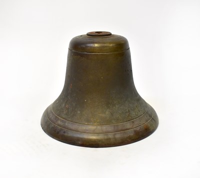 Lot 285 - A large brass ship's bell, height 18cm,...