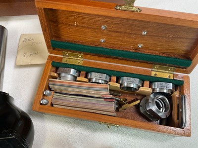 Lot 3 - BECK OF LONDON; a cased binocular microscope...