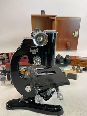 Lot 3 - BECK OF LONDON; a cased binocular microscope...