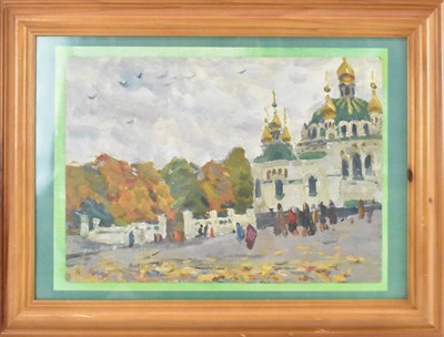 Lot 142 - VLADIMIR BUROV; oil on board, 'St. Petersburg...