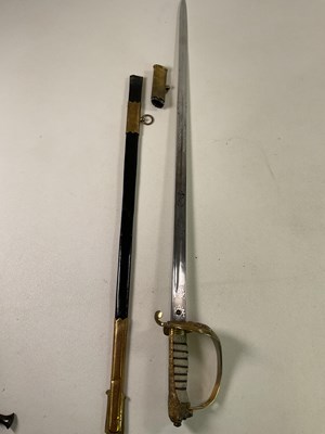 Lot 16 - ROYAL NAVY RESERVES; a dress sword with...