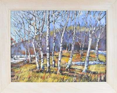 Lot 286 - MARY PELHAM; oil on board, rural forest scene,...