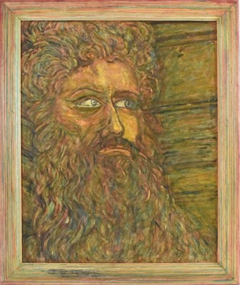 Lot 240 - PAUL MILLAR; oil on board, 'The Head of Moses',...