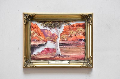 Lot 858 - HENK GUTH; oil on board, ‘Ormiston Gorge’,...