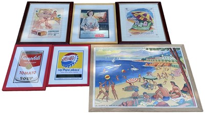 Lot 225 - A group of six advertising prints including...