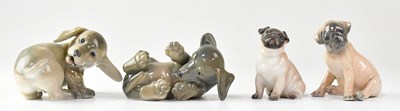 Lot 273 - ROYAL COPENHAGEN; four 20th century porcelain...