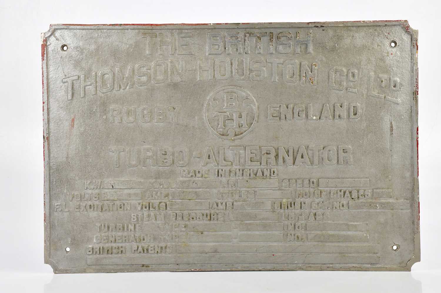 Lot 1530 - THE BRITISH THOMSON-HOUSTON CO LTD; a cast...