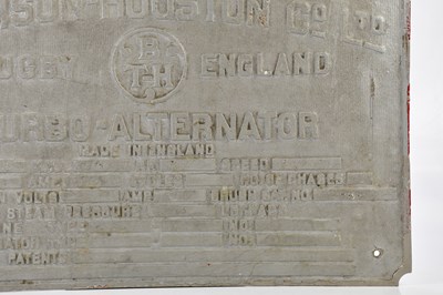 Lot 1530 - THE BRITISH THOMSON-HOUSTON CO LTD; a cast...