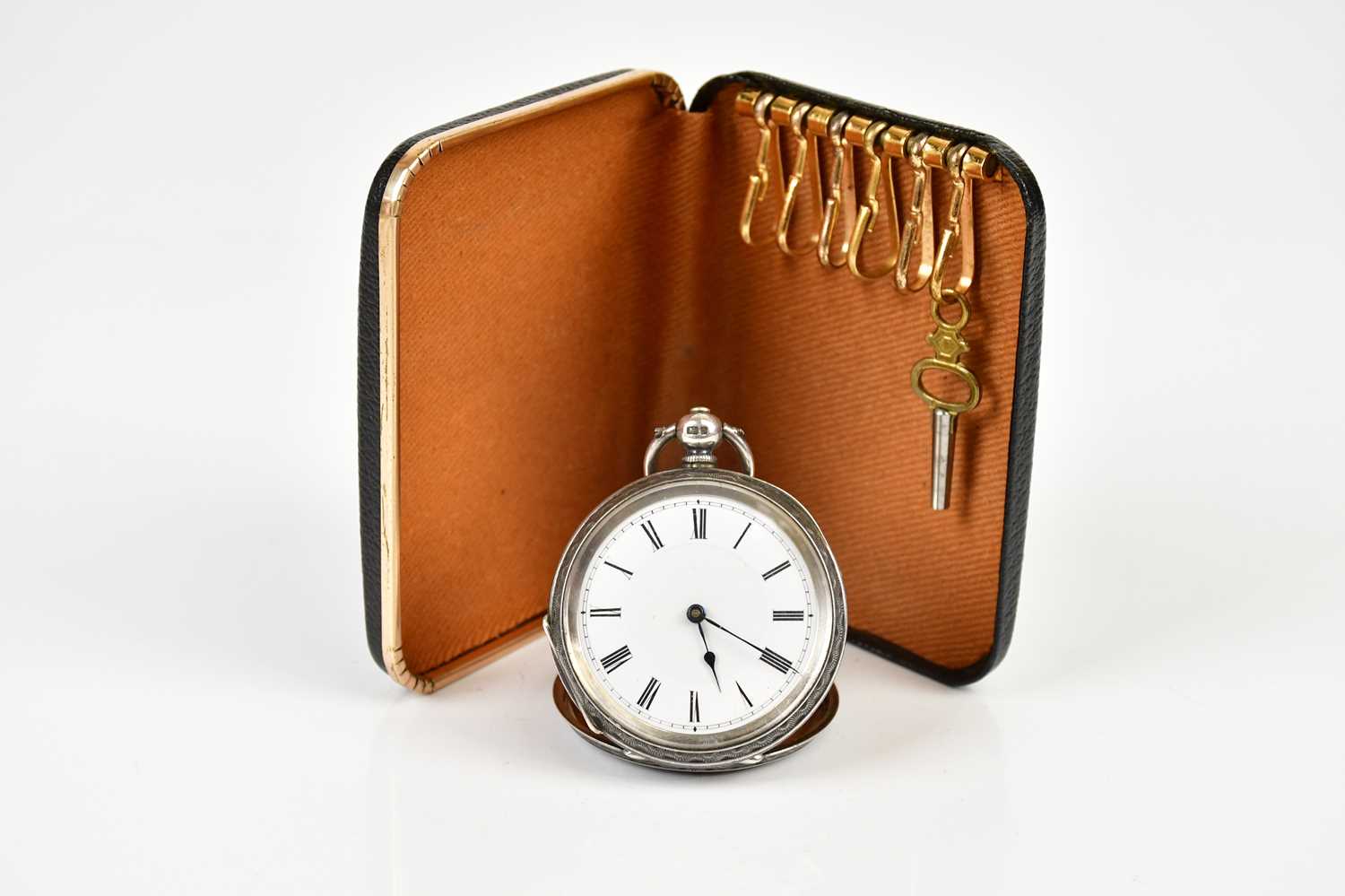 Lot 696 - A hallmarked silver cased lady's fob watch,...