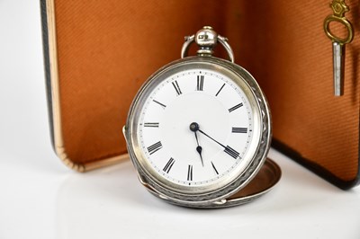 Lot 696 - A hallmarked silver cased lady's fob watch,...