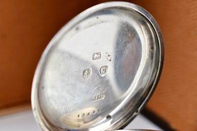 Lot 696 - A hallmarked silver cased lady's fob watch,...