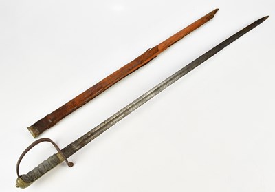 Lot 1333 - A WWI cavalry sword with shagreen grip,...