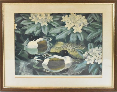 Lot 256 - C F TUNNICLIFFE; a signed print of ducks...