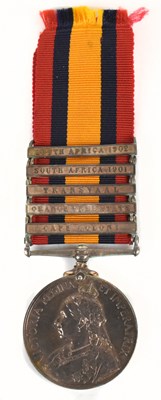 Lot 430 - A Queen's South Africa medal awarded to 32261...