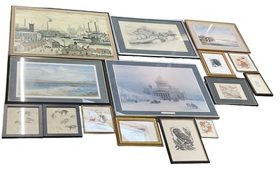 Lot 255 - A group of fifteen decorative pictures and...