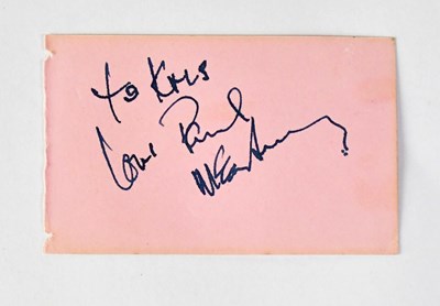 Lot 262 - PAUL MCCARTNEY; a torn page from an autograph...