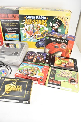 Lot 684 - NINTENDO; a boxed Nintendo 64, a Super...