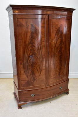 Lot 1189 - An Edwardian inlaid mahogany bowfronted...