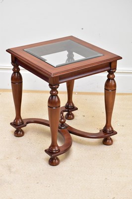 Lot 1134 - A reproduction mahogany square occasional...