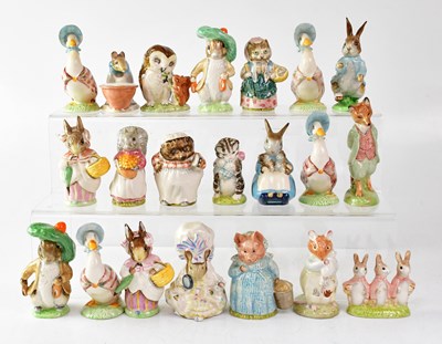 Lot 284 - Twenty-one Beatrix Potter porcelain figures by...