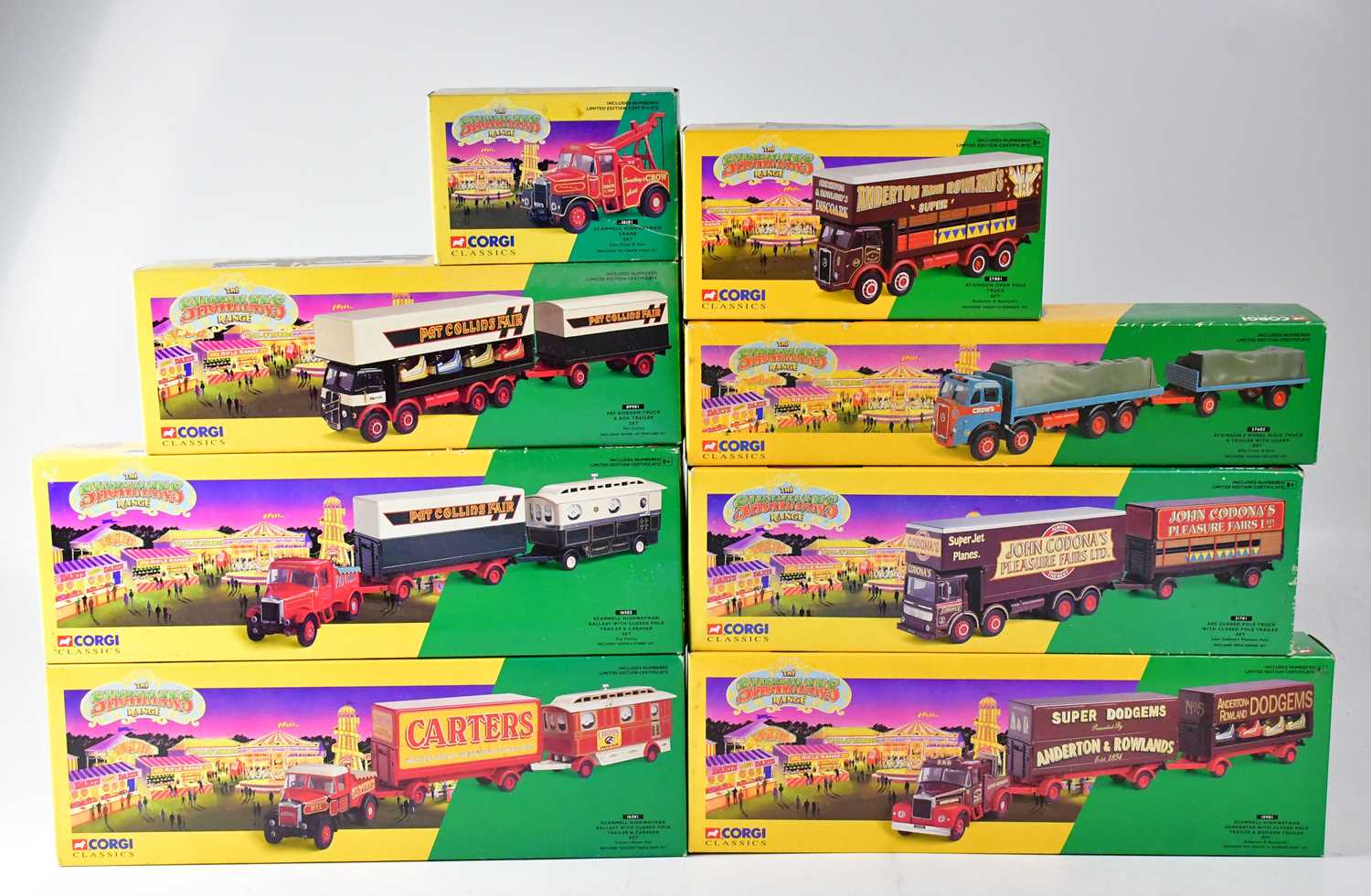 Lot 837 - Eight Corgi Classic 'The Showman's Range'...