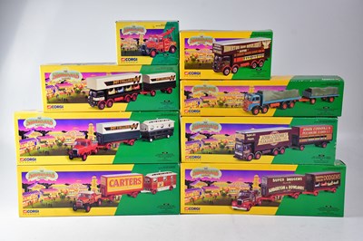 Lot 837 - Eight Corgi Classic 'The Showman's Range'...
