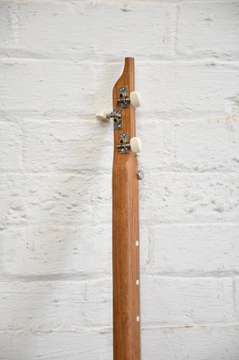 Lot 1584 - A scratch built three string cigar box guitar.