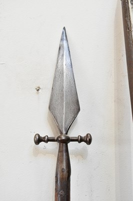 Lot 1326 - Two iron mounted Scottish polearms/fencible...