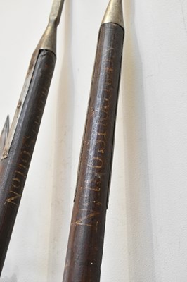 Lot 1326 - Two iron mounted Scottish polearms/fencible...