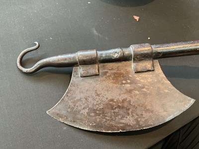 Lot 1326 - Two iron mounted Scottish polearms/fencible...