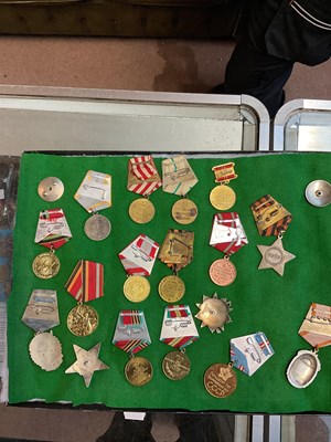 Lot 406 - A collection of Russian medals and orders to...