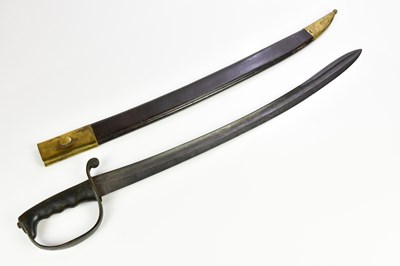 Lot 1332 - A 19th century naval cutlass, the 61cm blade...