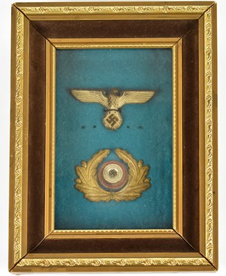 Lot 378 - A German Third Reich Eagle and Kockade,...