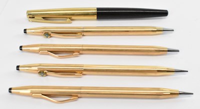 Lot 362 - SHEAFFER; a cased fountain pen and a group of...