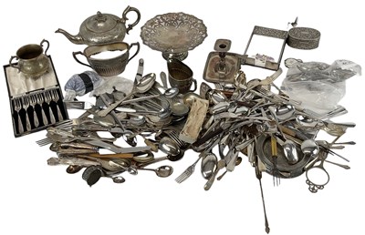 Lot 1103 - A large quantity of silver plated items...