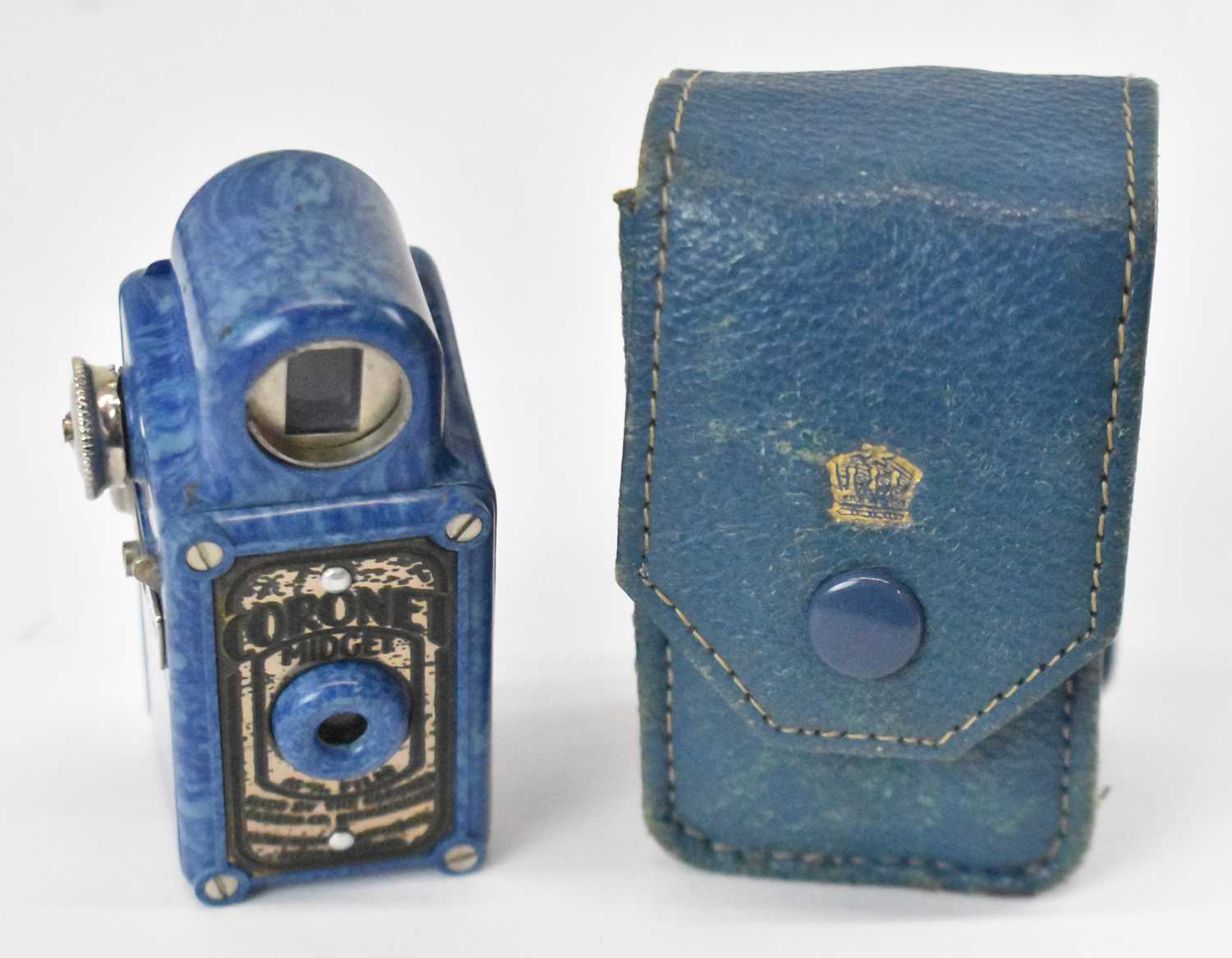 Lot 348 A small leather cased blue Midget