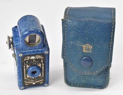 Lot 348 - A small leather cased blue Coronet Midget 16mm...