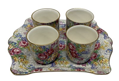 Lot 659 - ROYAL WINTON; a group of four egg cups in the '...